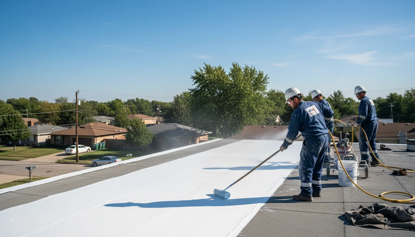 Commercial roof coating in Huttig, AR near me